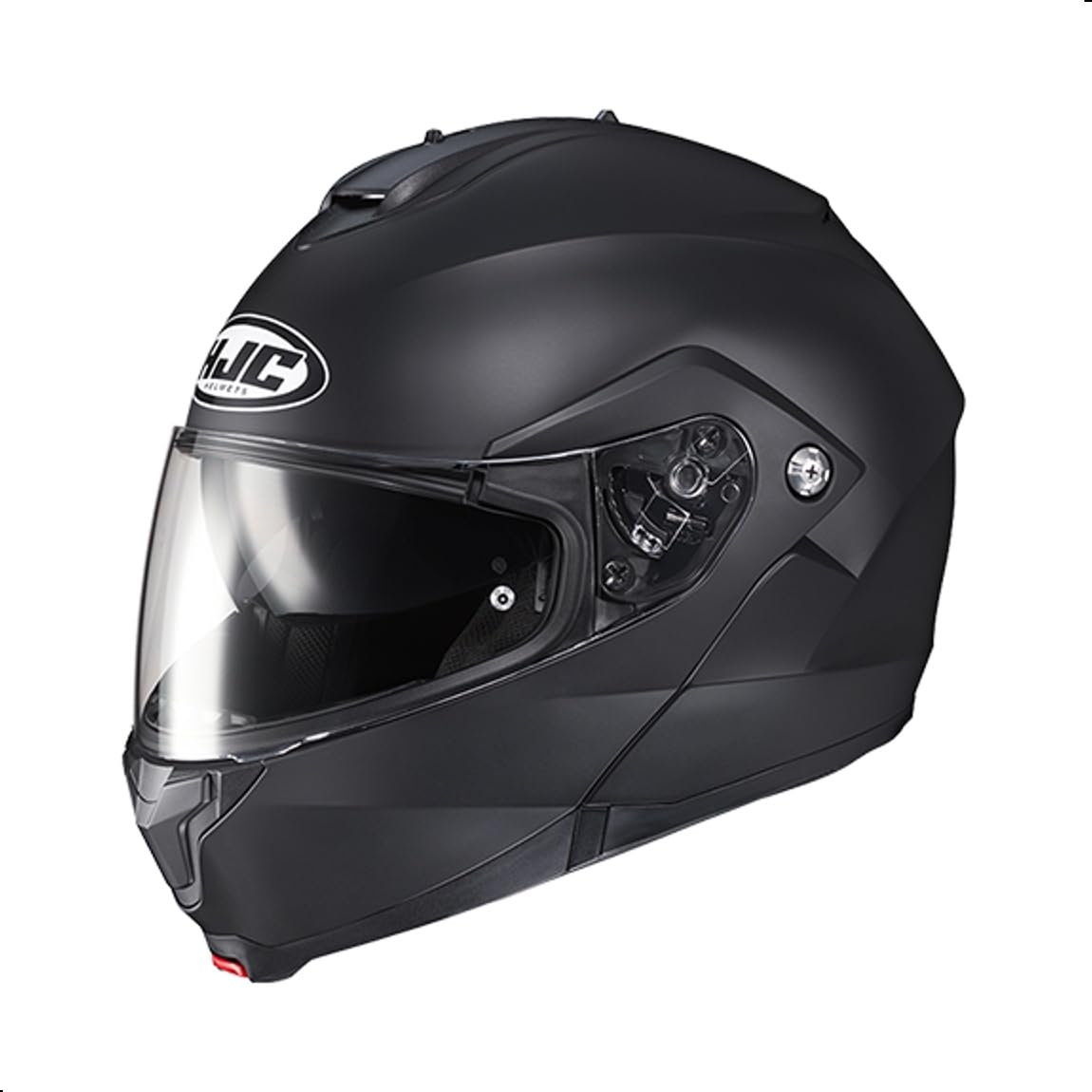 HJC C91 Solid Modular Motorcycle Helmet with HJ-17 Pinlock Shield, DOT Approved (Semi Flat Black, Large)