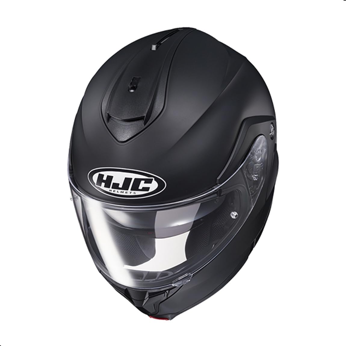 HJC C91 Solid Modular Motorcycle Helmet with HJ-17 Pinlock Shield, DOT Approved (Semi Flat Black, Large) - Image 2