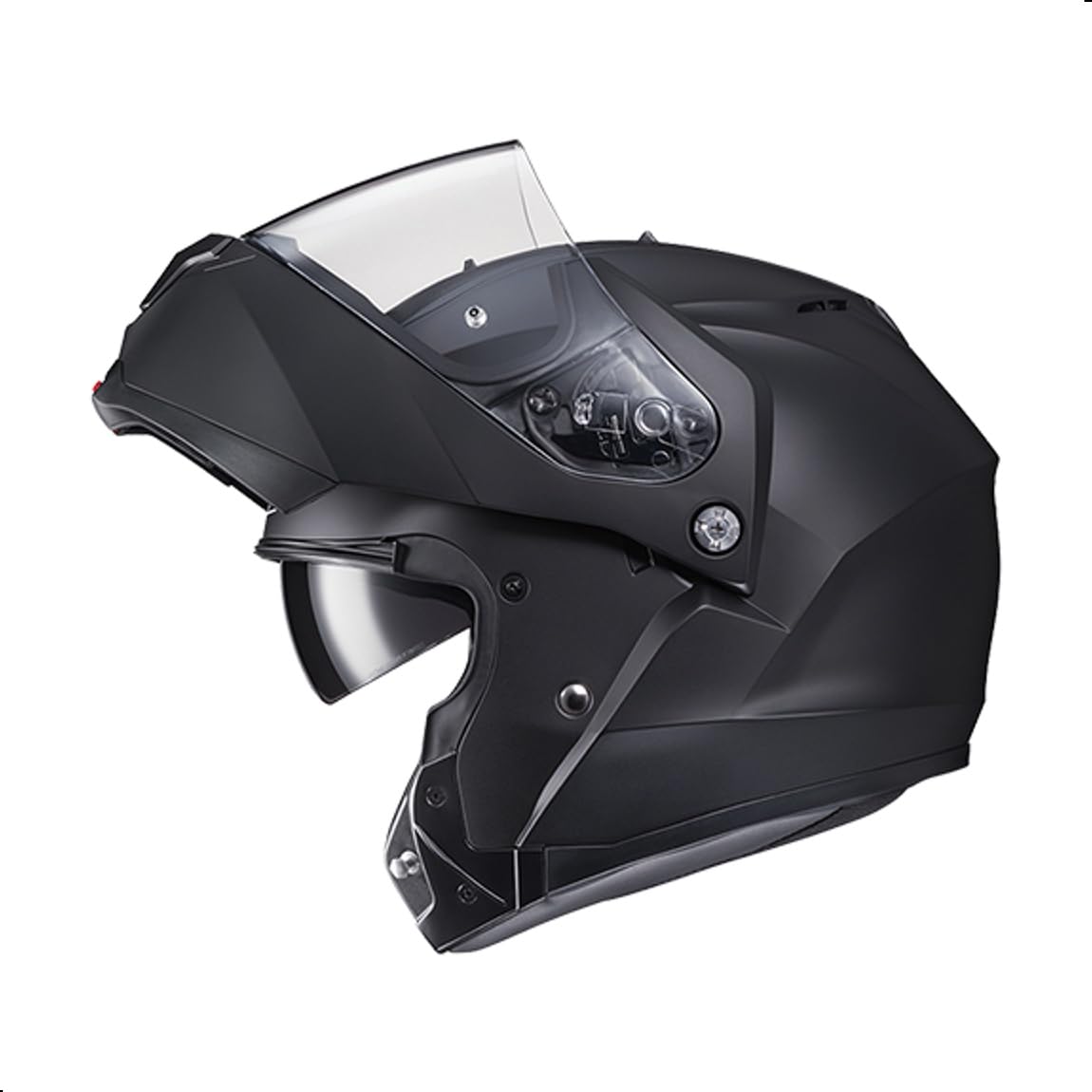 HJC C91 Solid Modular Motorcycle Helmet with HJ-17 Pinlock Shield, DOT Approved (Semi Flat Black, Large) - Image 3
