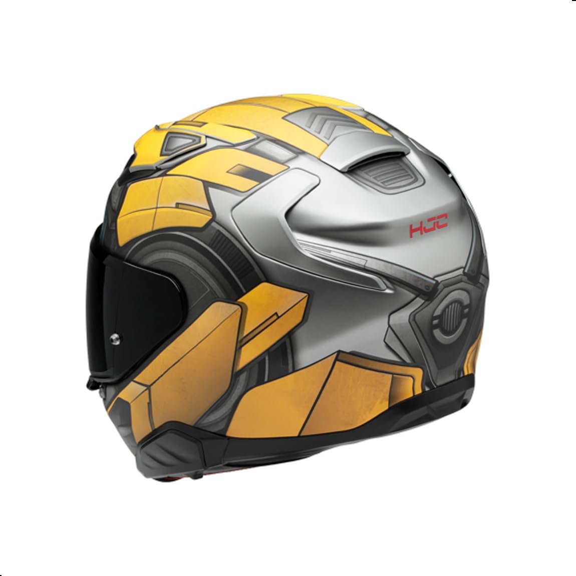 HJC F71 Bumblebee Full Face Motorcycle Helmet with HJ-38 Pin-lock Shield, DOT Approved (MC3SF, Small) - Image 3