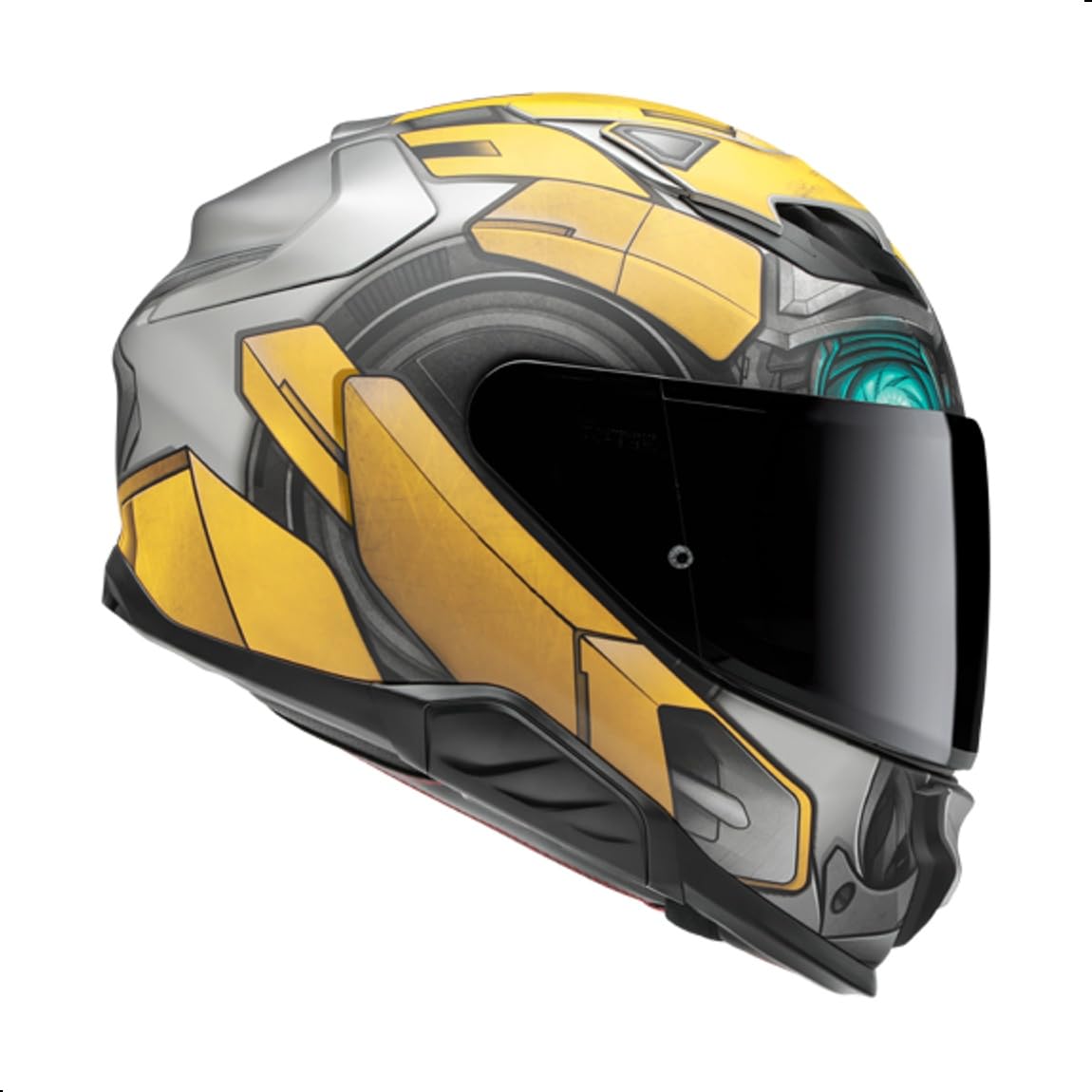 HJC F71 Bumblebee Full Face Motorcycle Helmet with HJ-38 Pin-lock Shield, DOT Approved (MC3SF, Small) - Image 4
