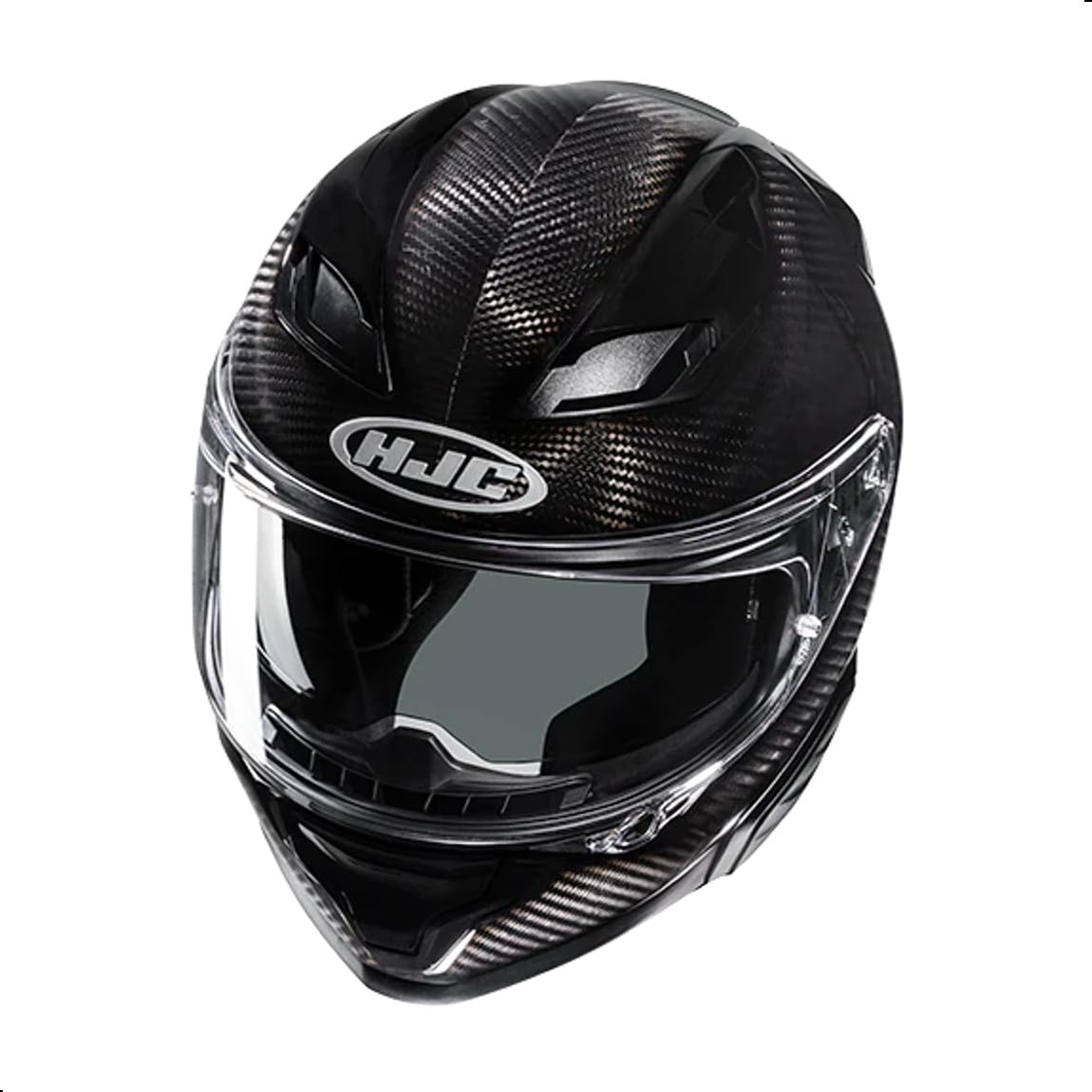 HJC F71 Carbon Solid Full Face Motorcycle Helmet with HJ-38 Pin-Lock Shield, DOT Approved (Carbon, X-Small) - Image 2