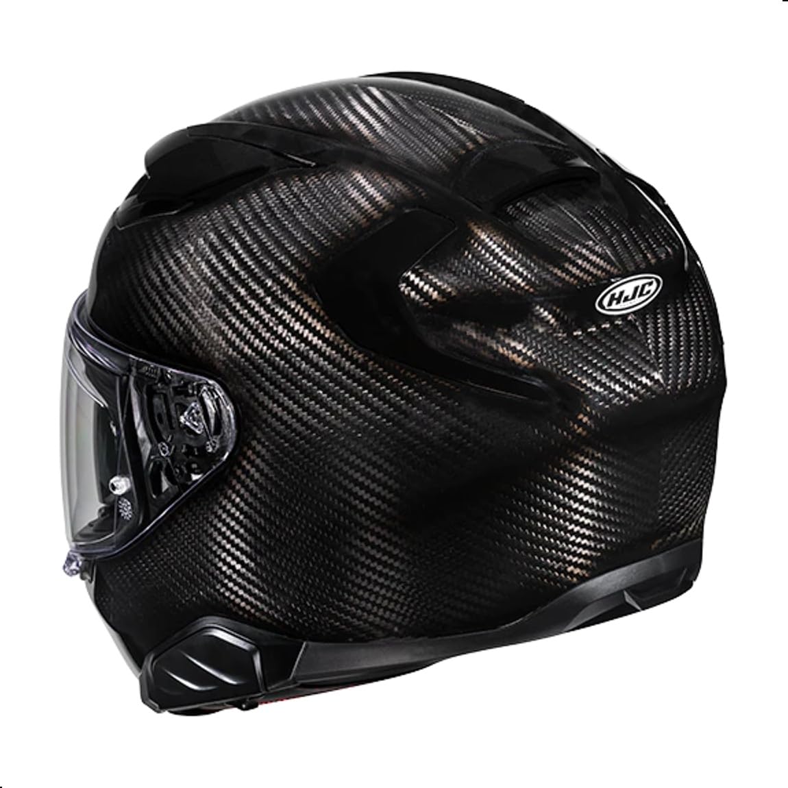 HJC F71 Carbon Solid Full Face Motorcycle Helmet with HJ-38 Pin-Lock Shield, DOT Approved (Carbon, X-Small) - Image 3