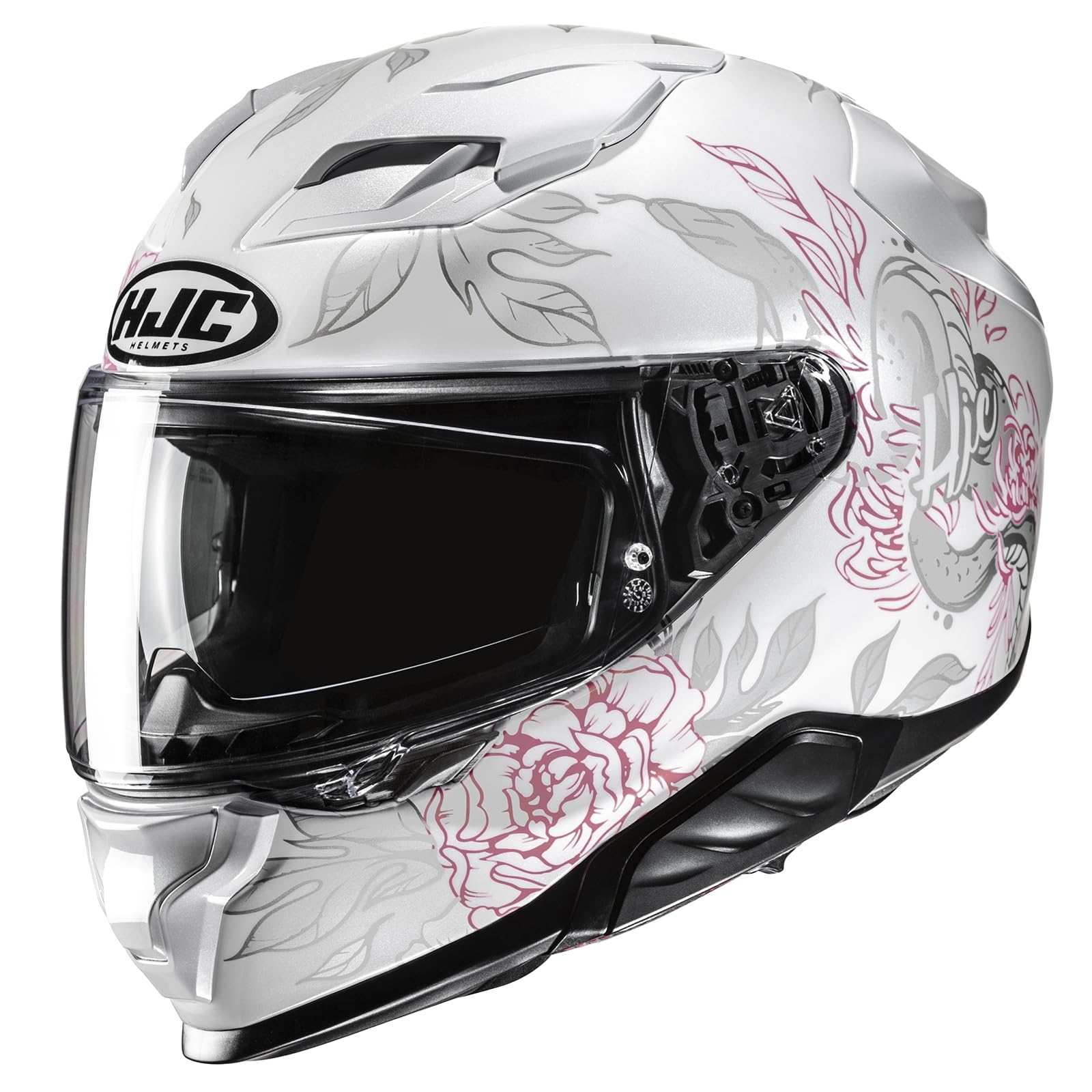 HJC F71 Eliz Full Face Motorcycle Helmet with HJ-38 Pin-lock Shield, DOT Approved (MC8, X-Small)