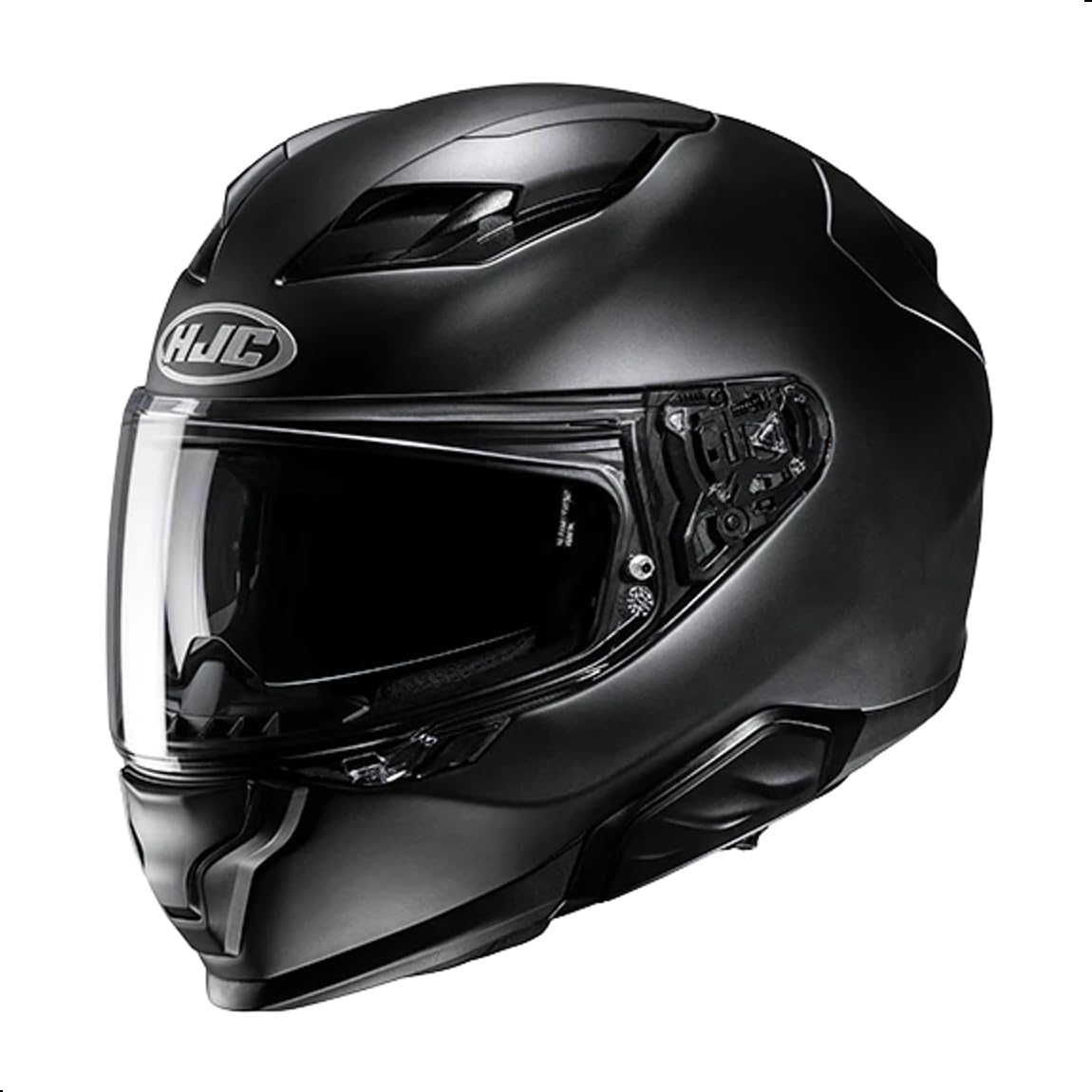 HJC F71 Solid Full Face Motorcycle Helmet with HJ-38 Pin-lock Shield, DOT Approved (Semi Flat Black, X-Small)