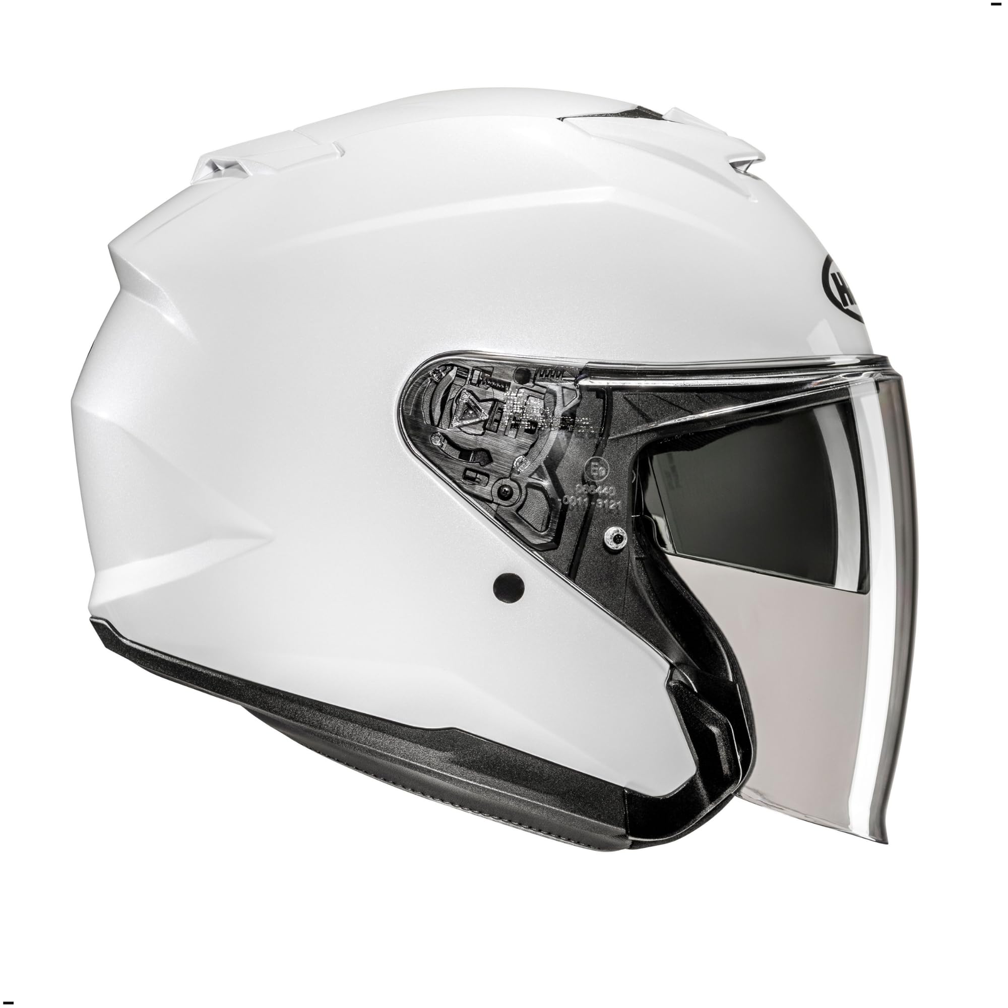 HJC i31 Solid Open Face Motorcycle Helmet, DOT Approved (White, X-Small) - Image 3