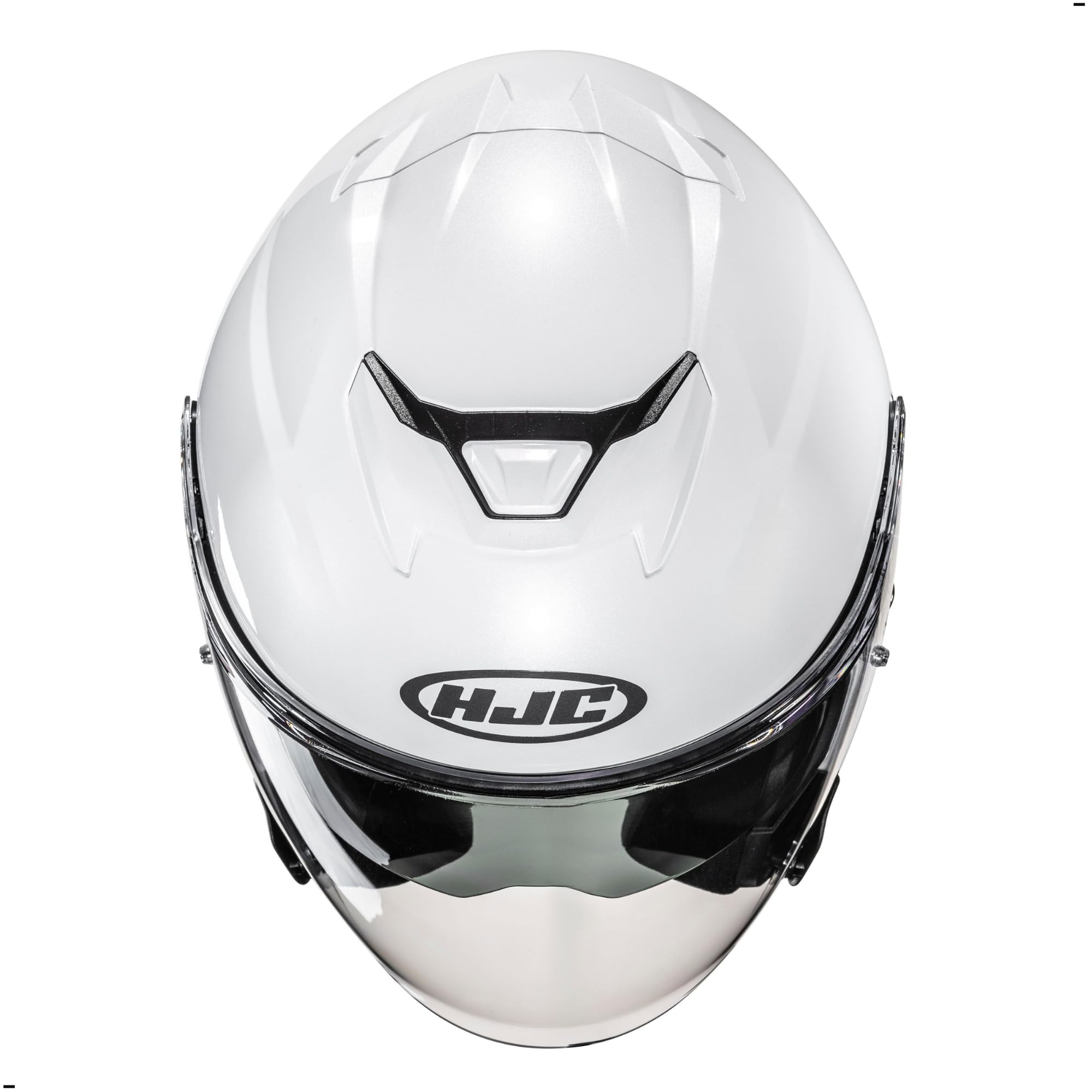 HJC i31 Solid Open Face Motorcycle Helmet, DOT Approved (White, X-Small) - Image 4