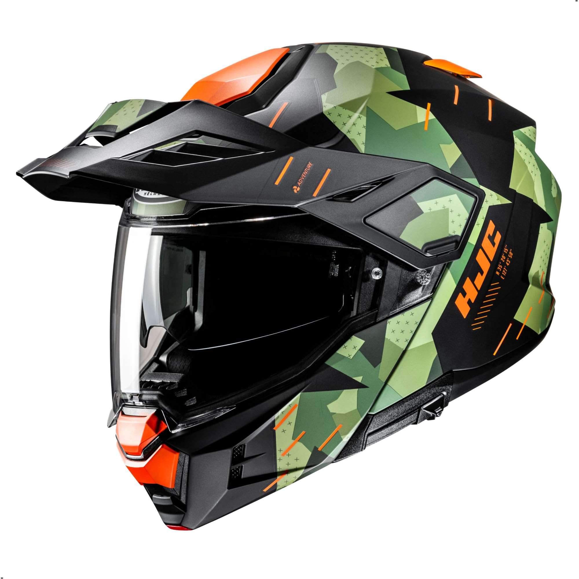 HJC i80 Roki Modular Motorcycle Helmet with HJ-44 Pin-lock Shield, DOT Approved (MC47SF, Medium)