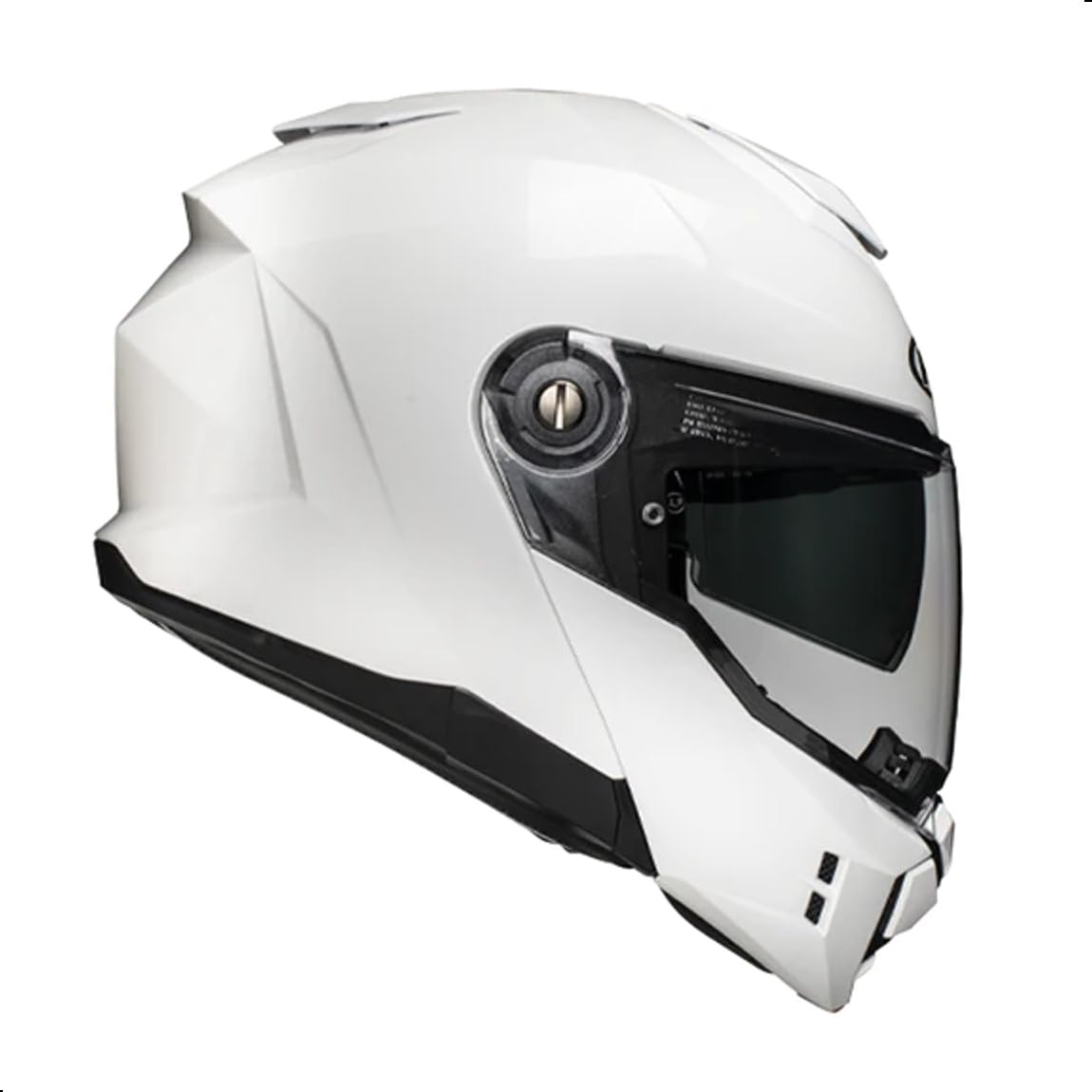 HJC i80 Solid Modular Motorcycle Helmet with HJ-44 Pin-lock Shield, DOT Approved (White, Large) - Image 2