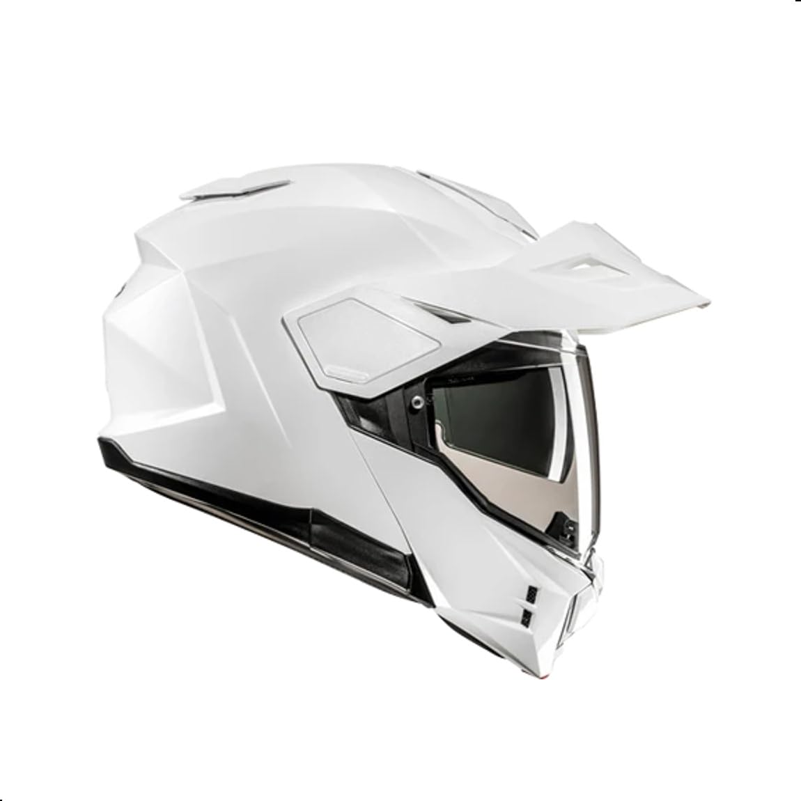 HJC i80 Solid Modular Motorcycle Helmet with HJ-44 Pin-lock Shield, DOT Approved (White, Large) - Image 3