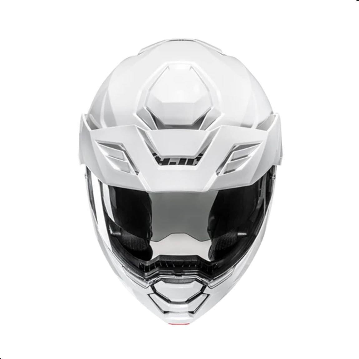HJC i80 Solid Modular Motorcycle Helmet with HJ-44 Pin-lock Shield, DOT Approved (White, Large) - Image 4
