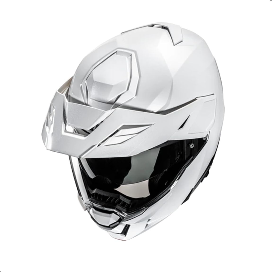 HJC i80 Solid Modular Motorcycle Helmet with HJ-44 Pin-lock Shield, DOT Approved (White, Large) - Image 5