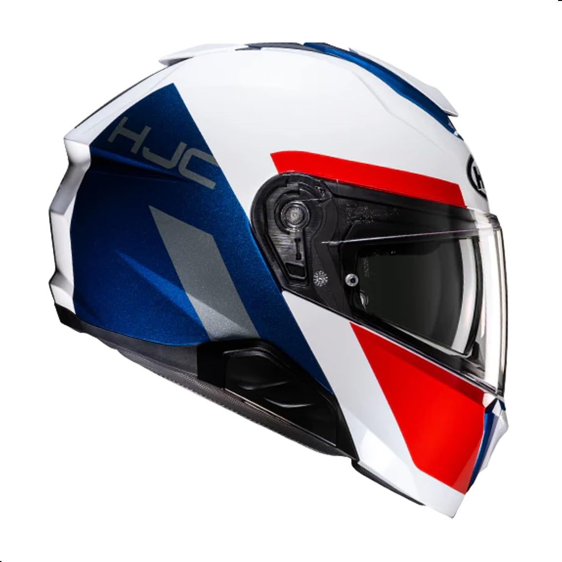 HJC i91 Bina Poly Modular Motorcycle Helmet with HJ-33 Pin-lock Shield, DOT Approved (MC21, X-Small) - Image 4