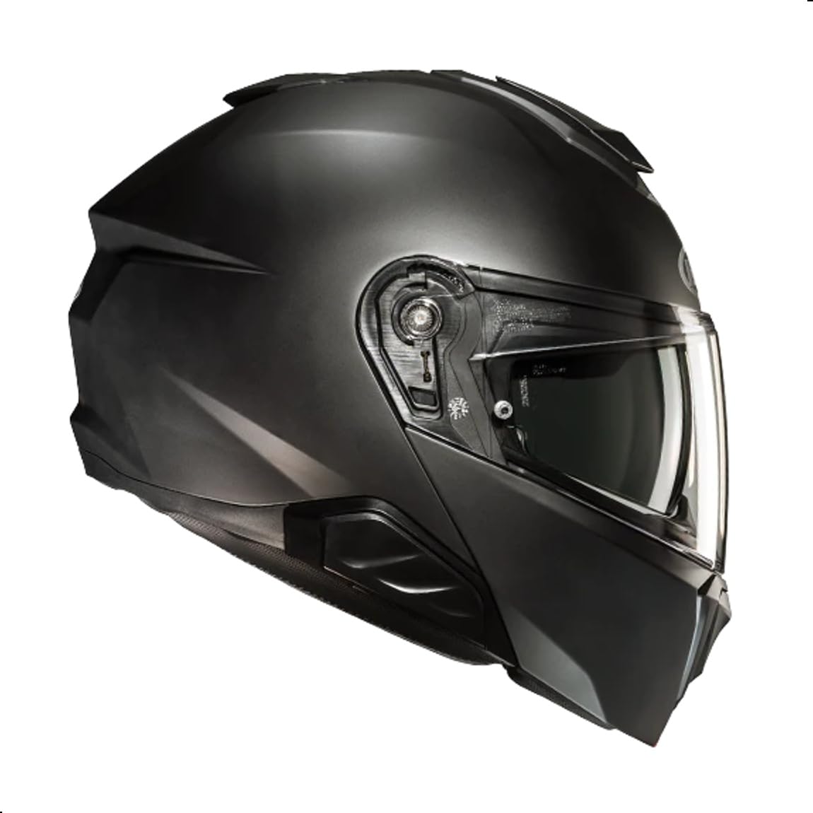 HJC i91 Solid Modular Motorcycle Helmet with HJ-33 Pinlock Shield, DOT Approved (Semi Flat Black, Medium) - Image 3