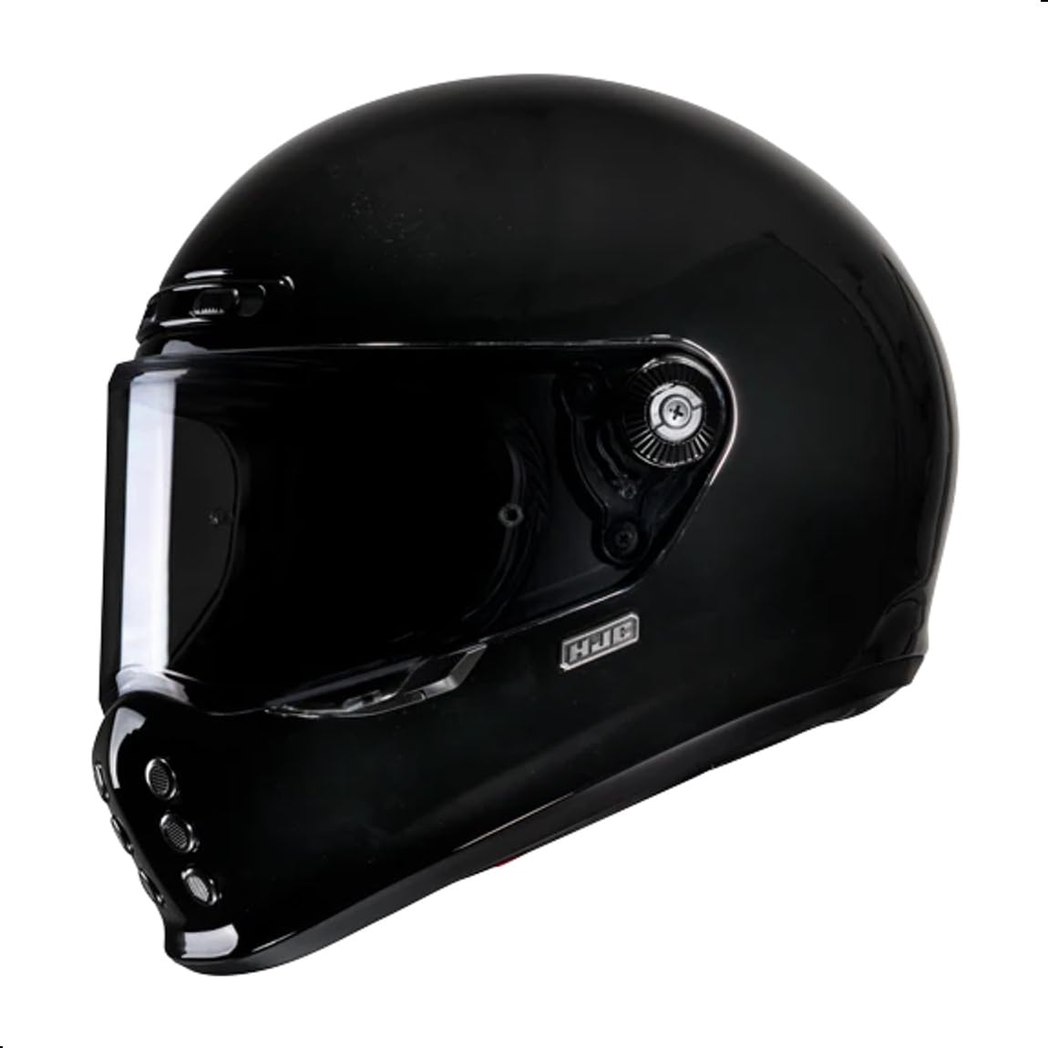 HJC V10 Solid Full Face Motorcycle Helmet with HJ-41 Pinlock Shield, DOT Approved (Black, Medium)